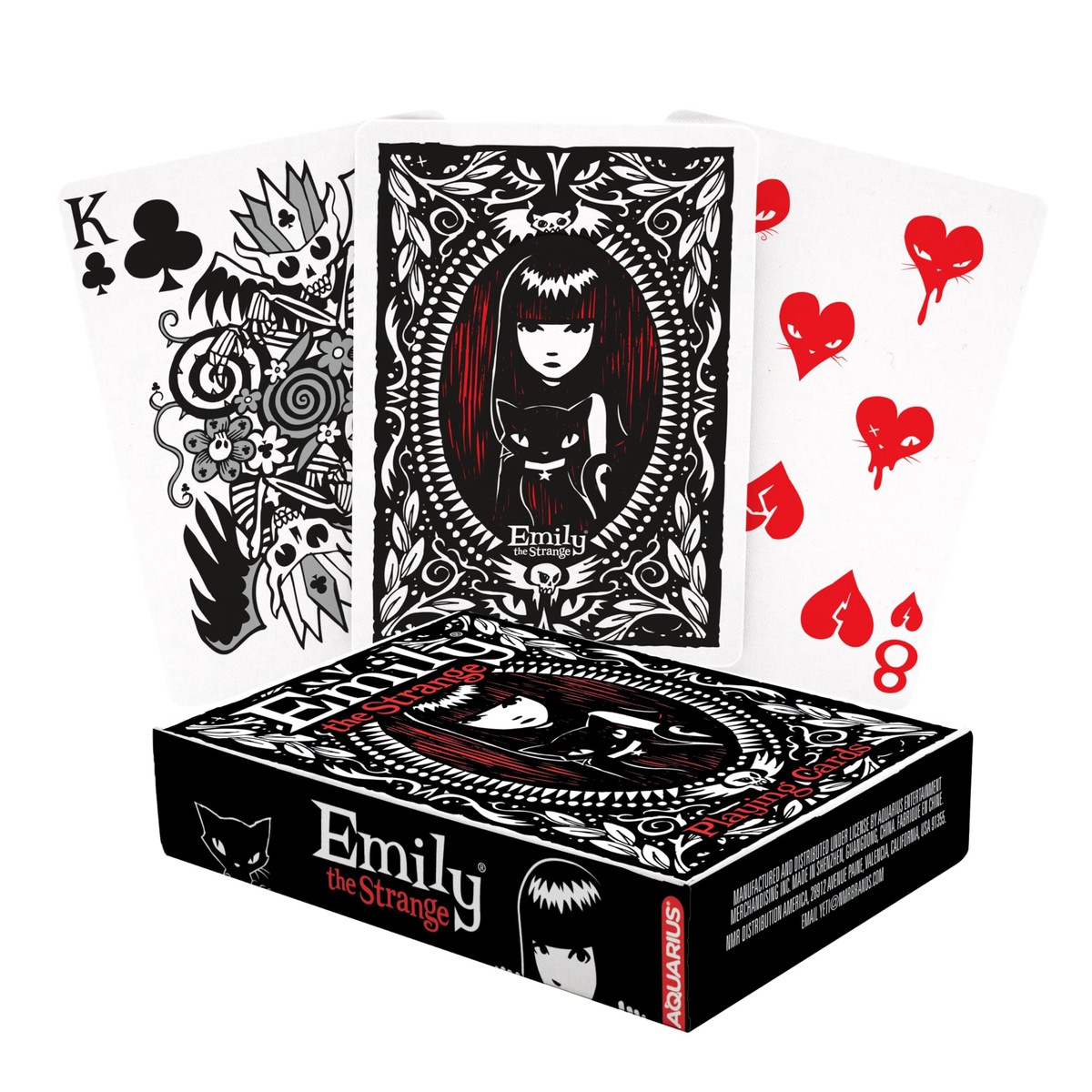 AQUARIUS Emily The Strange Playing Cards – Officially Licensed Emily The Strange Merchandise & Collectibles – Perfect for Game Night, Birthdays, or Any Occasion – Ages 168+
