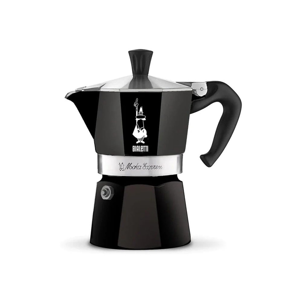 Bialetti 4953 Moka Express Espresso Maker for 6 Cups, Aluminium, Black CD – Bialetti Moka Express 6tz black,30 x 20 x 15 cm