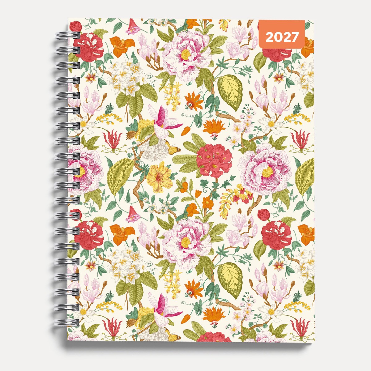 Nature 2027 A5 Spiral Diary, Week to View Planner – Hardcover With Elastic Closure, Ribbon Marker – 160mm x 196mm – By Red Robin Publishing