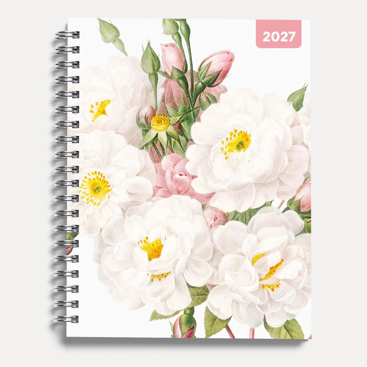 Redoute 2027 A5 Spiral Diary, Week to View Planner – Hardcover With Elastic Closure, Ribbon Marker – 160mm x 196mm – By Red Robin Publishing