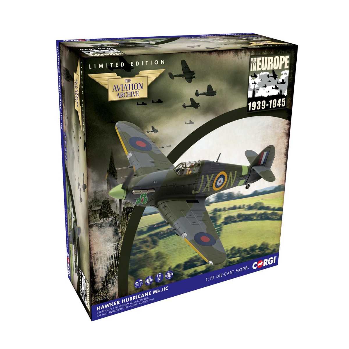 Corgi AA39705 Hawker Hurricane Mk.IIC, Die Cast Model Plane
