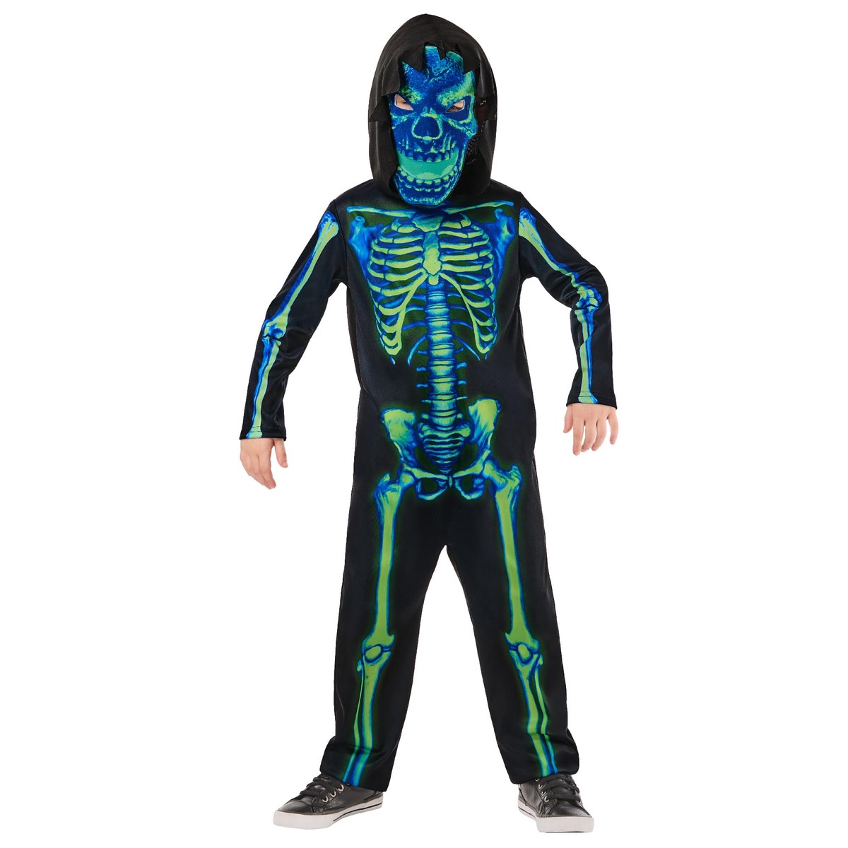 Hot Sale Rubie’s Neon Green Skeleton Kids Fancy Dress, Multi