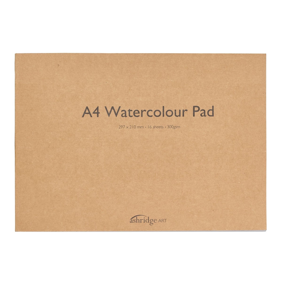 Ashridge Arts & Crafts A4 Watercolour Pad 16 Sheets, 300gsm Cold Pressed Paper Heavyweight, Textured, Acid-Free Ideal for Watercolour, Gouache, Ink & Mixed Media