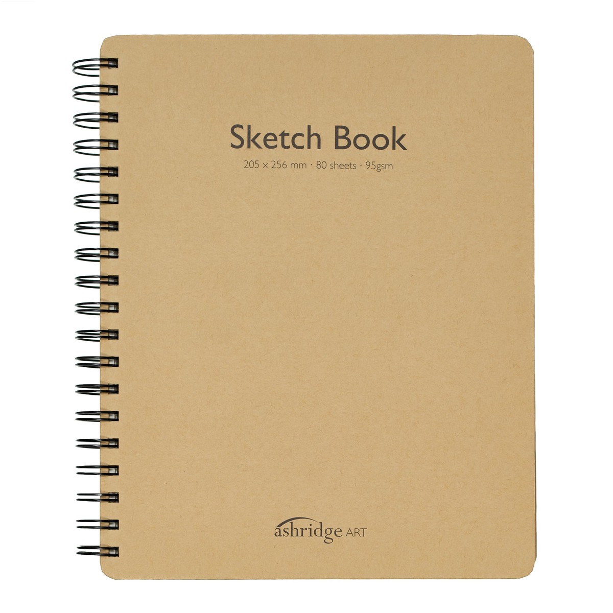Ashridge Arts & Crafts Sketch Book 80 Sheets, 95gsm Spiral Bound Drawing Pad 205 x 256mm Acid-Free, Premium Quality Paper for Pencil, Ink & Dry Media
