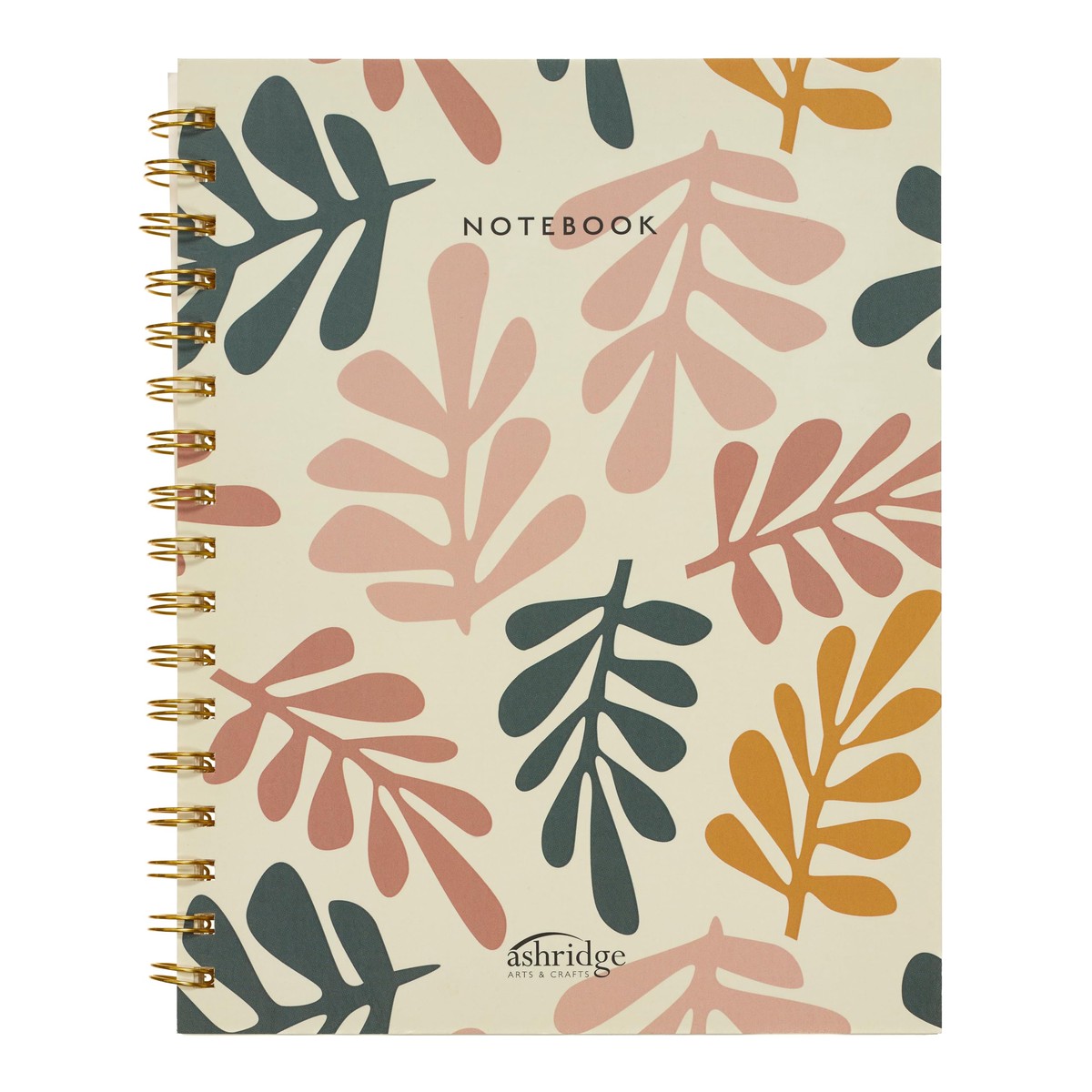 Wiro-Bound Lined Notebook Leaves design with 196 Cream Pages