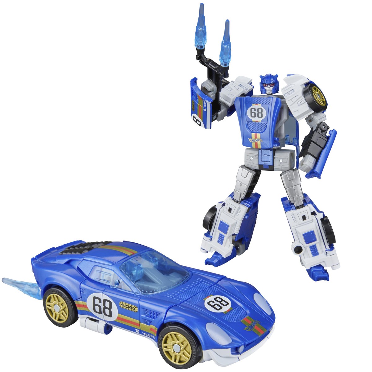 Transformers Collaborative Hot Wheels x El Segundo Coupe, Deluxe Class 5-Inch Robot Action Figure Converts to Racecar, Ages 8+