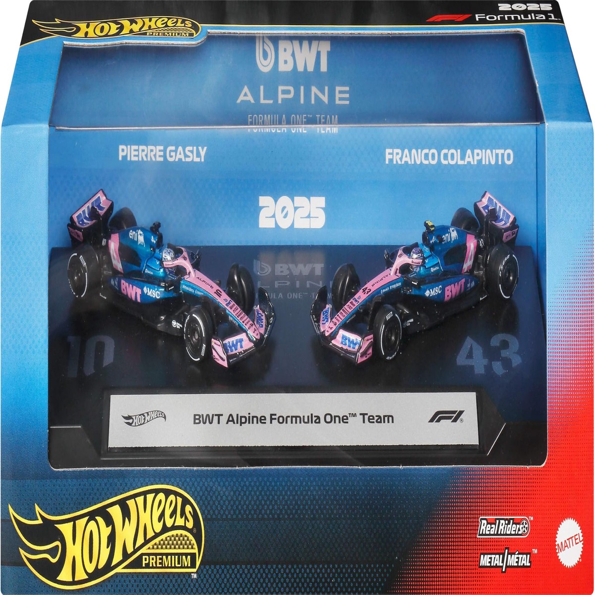 Hot Wheels Premium Formula 1 BWT Alpine Team 2-Pack