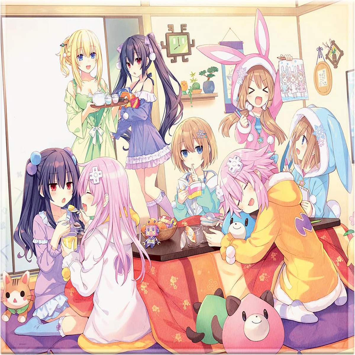 Neptunia’s Cozy Kotatsu – Fleece Blanket 60″ x 50″ (Merch