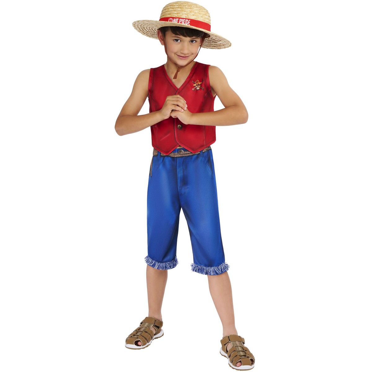 New Arrival Rubies Official One Piece Monkey D. Luffy Child Costume, Kids Fancy Dress