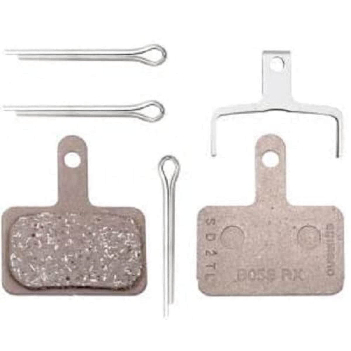 Shimano B05S disc pads and spring, steel backed, resin, box of 25