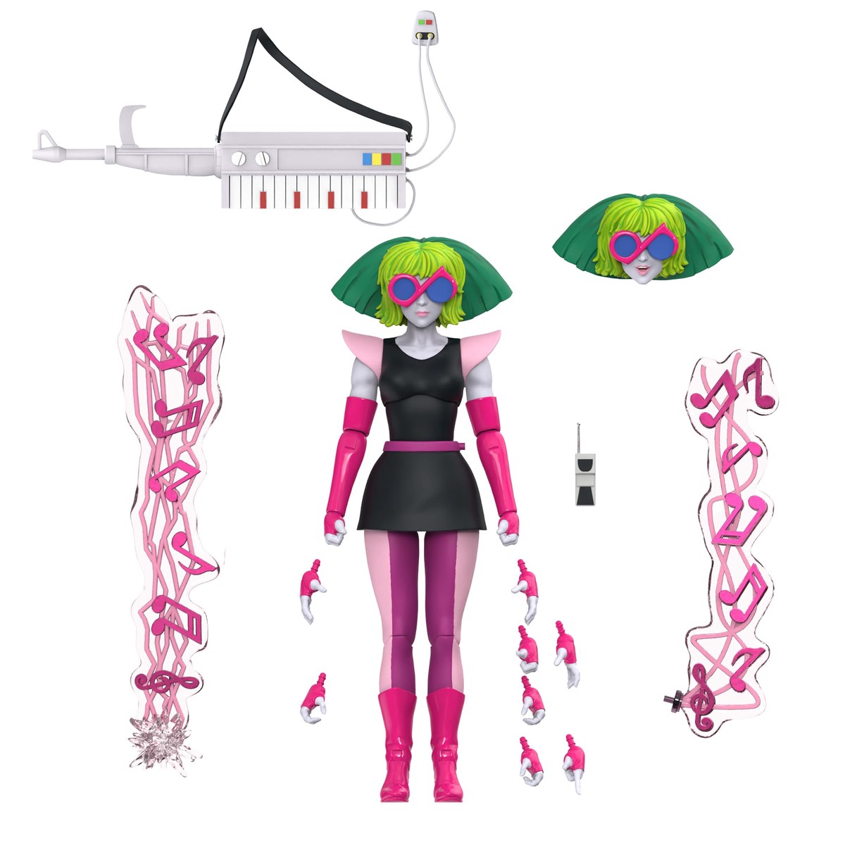 Super7 ULTIMATES! SilverHawks Melodia (Toon) – 7″ SilverHawks Action Figure with Accessories – Classic Cartoon Collectibles and Retro Toys