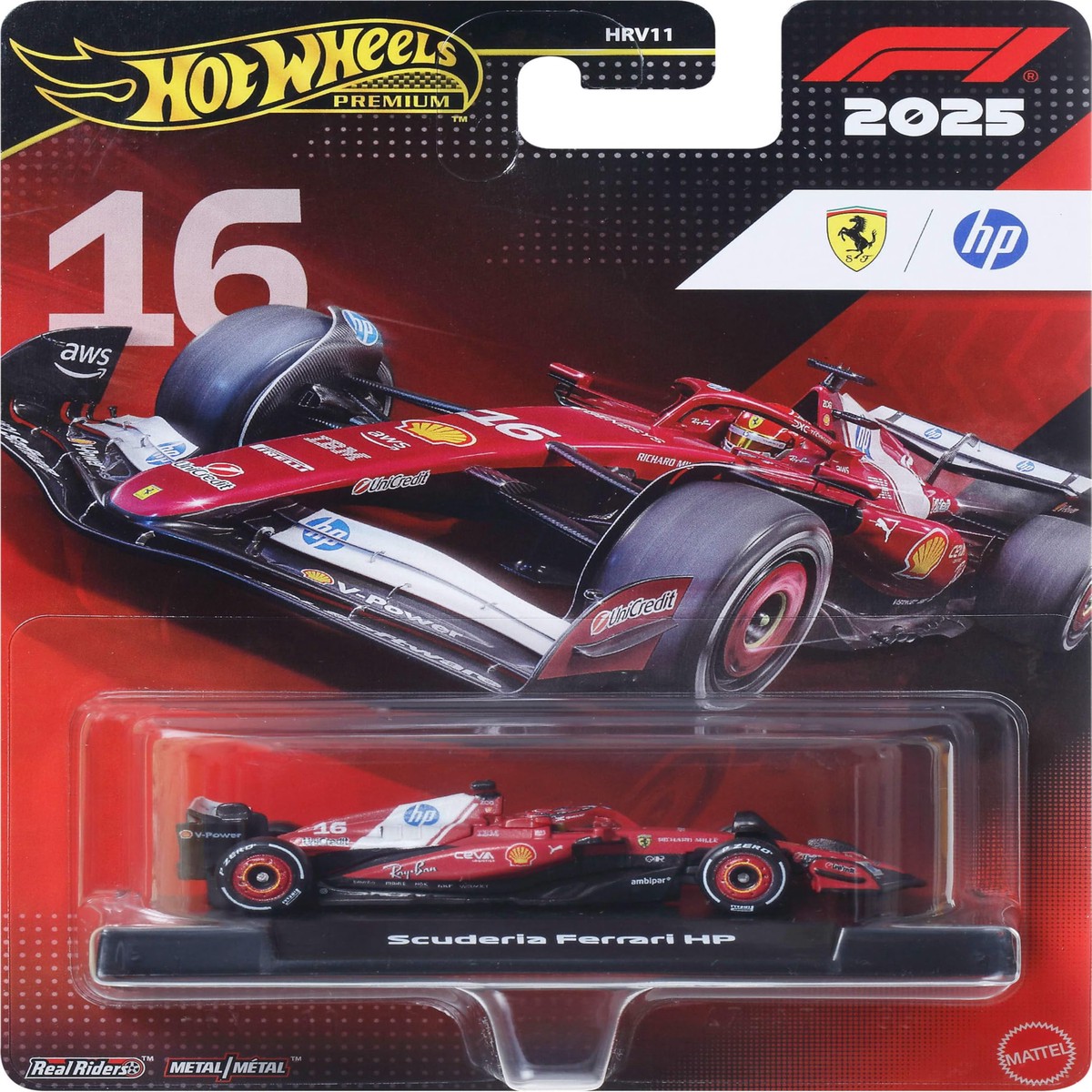 Hot Wheels Premium Scuderia Ferrari HP Car of Charles Leclerc #16