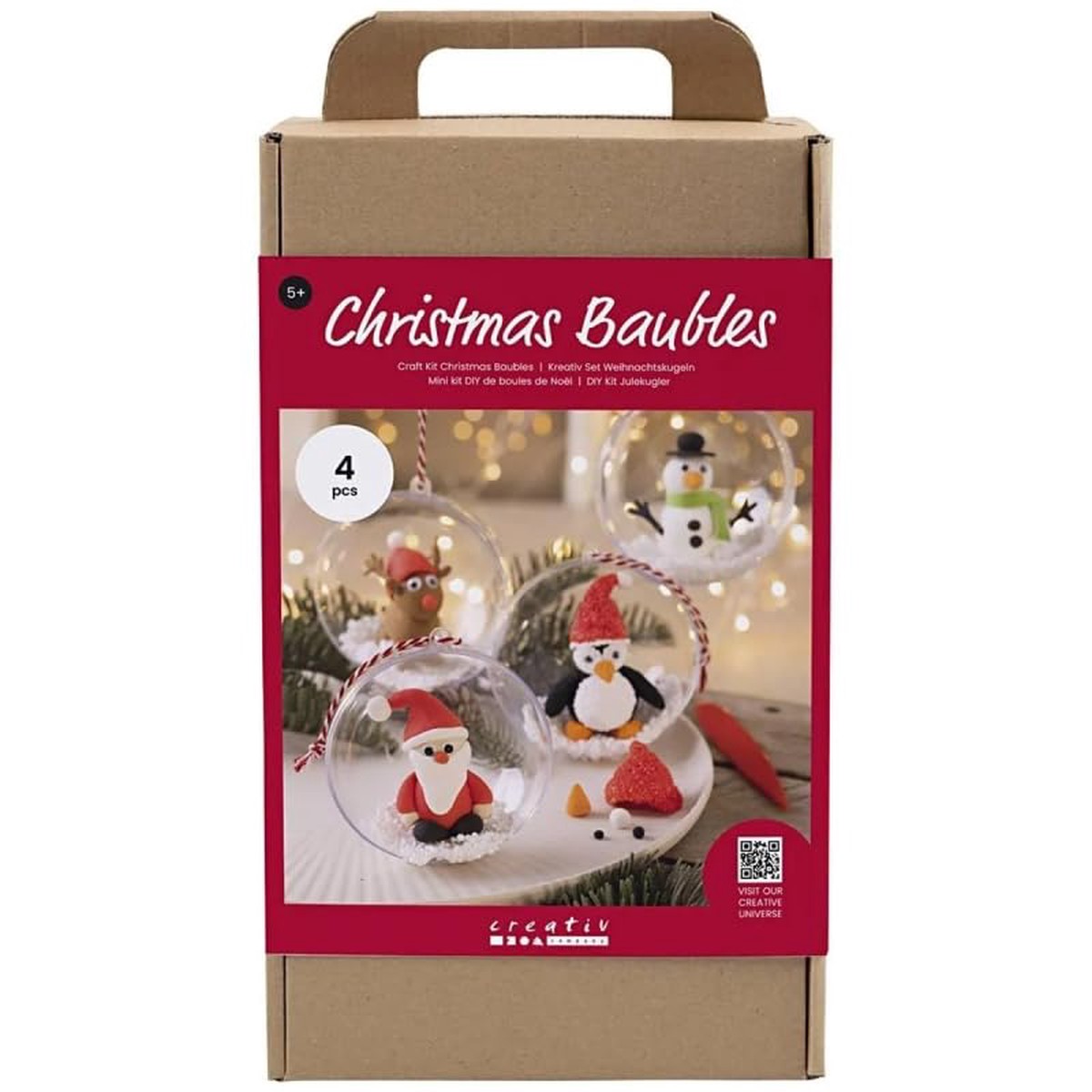 DIY Modelling Kit – Christmas Balls – Christmas Figurines – 4 pcs