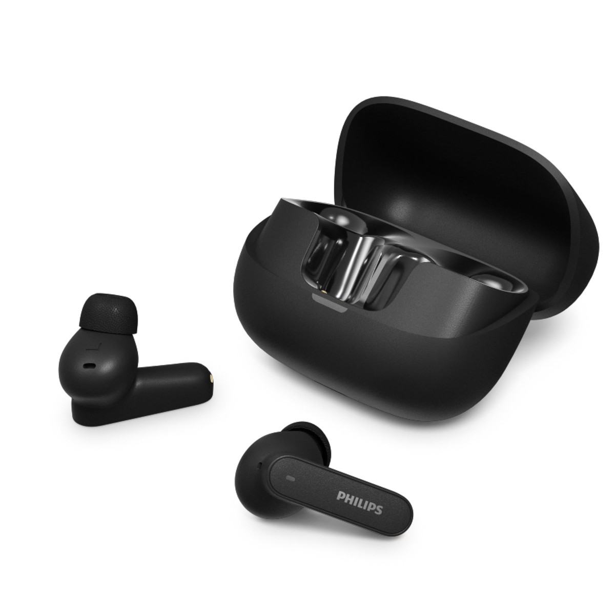 Philips TAT3000BK Auricolari True Wireless, cancellazione del rumore adattiva, 48 ore di riproduzione, gommini SecureFit, 6 mic per chiamate chiare, Bluetooth 6.0, Auracast, IPX4, Compatti