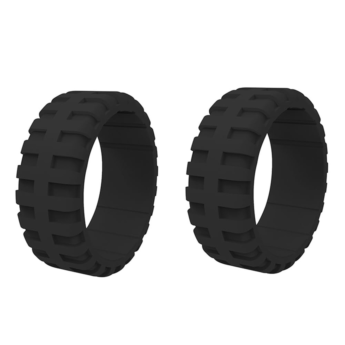 Evenden 2 Stck Rechteckige Hochzeit Ringe Silikon Sportring fr Umweltreifen 9,0 mm 7