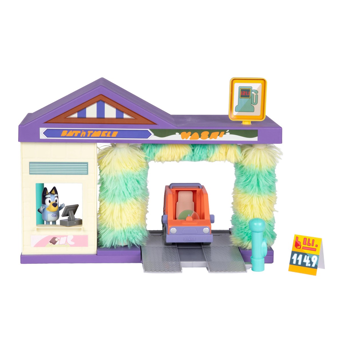 Bluey Wasstraat met Auto