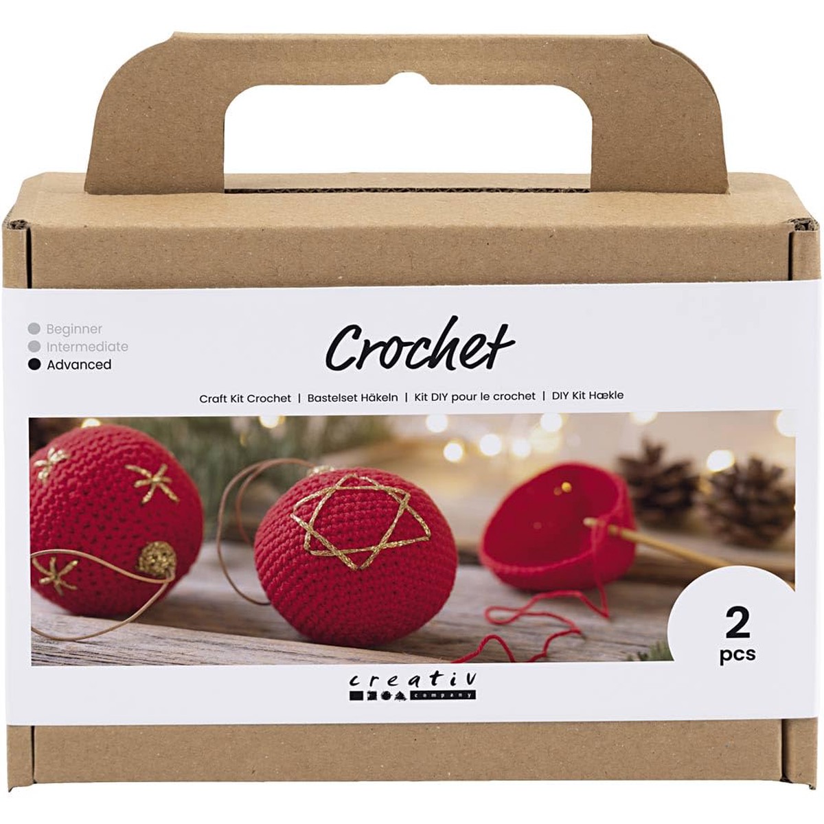 DIY crochet kit – Christmas balls – 2 pcs