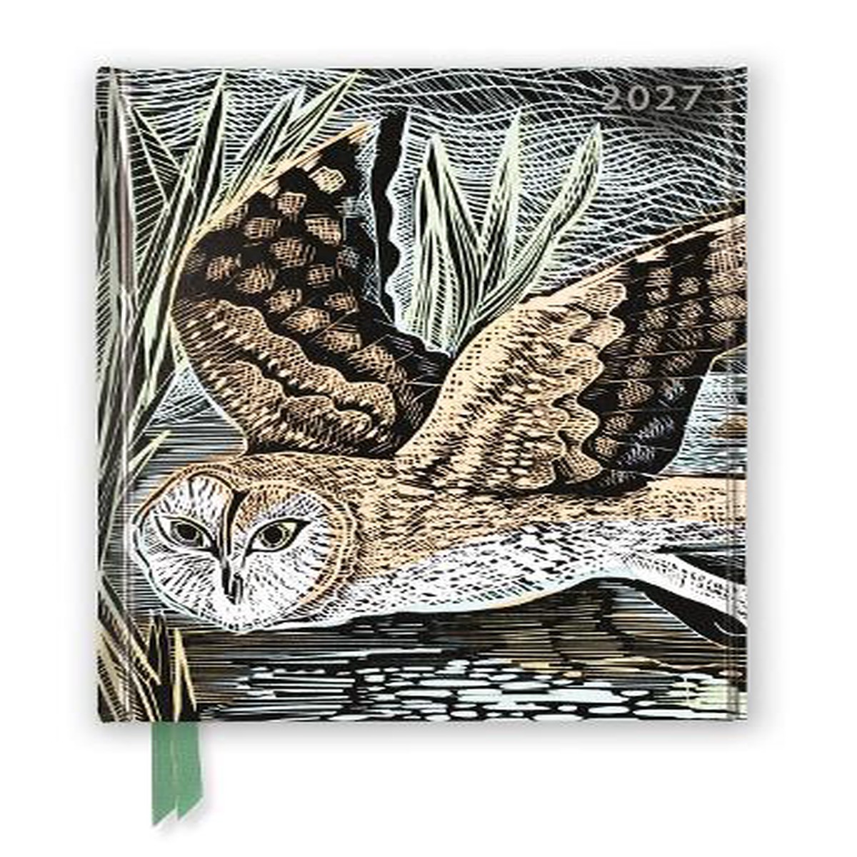 Angela Harding: Marsh Owl 2027 Luxury Diary Planner Page to View with Notes