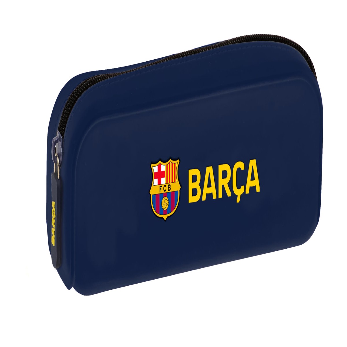 F.C. Barcelona 1st Team 26/27 Square Silicone Pencil Case, Children’s Pencil Case, Ideal for School Age Children, Comfortable and Versatile, Quality and Resistance, 18.5 x 5.5 x 7.5 cm