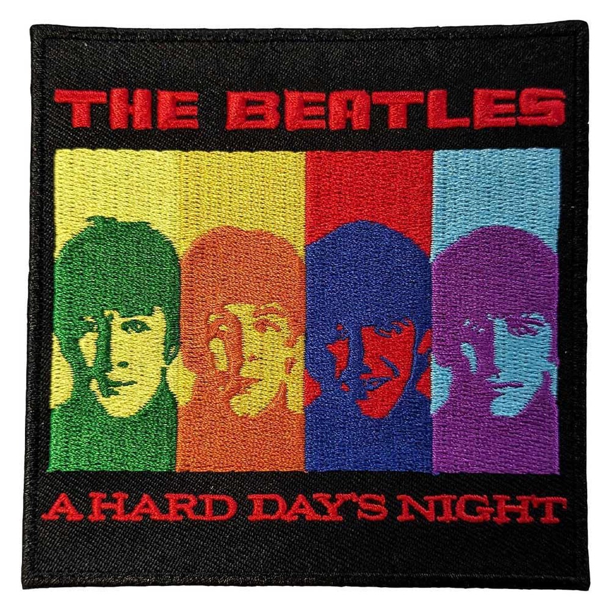 Rock Off officially licensed products The Beatles A Hard Days Night Faces Woven Patch Accessory Size