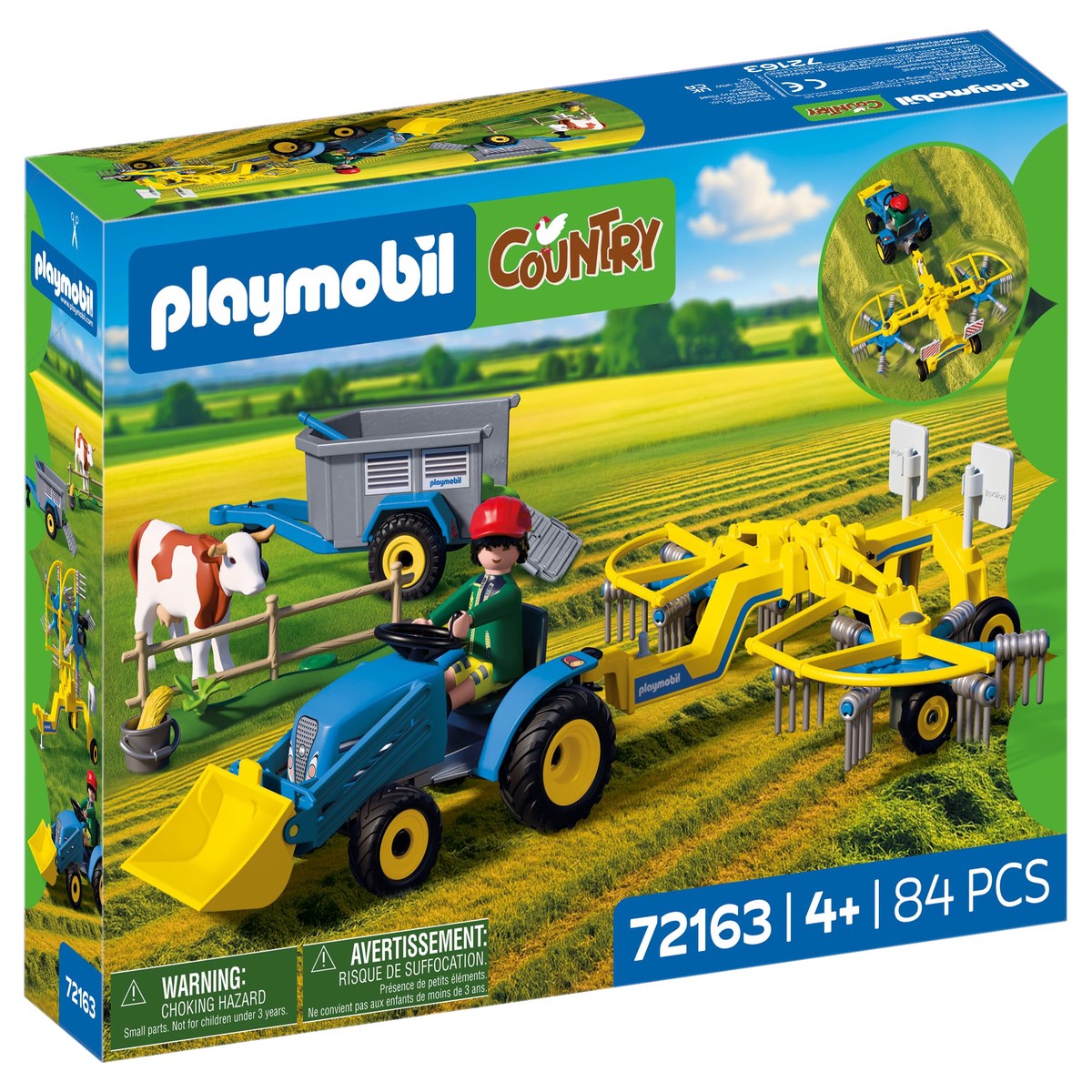 Playmobil – Small Tractor With Hay Swather (72163)