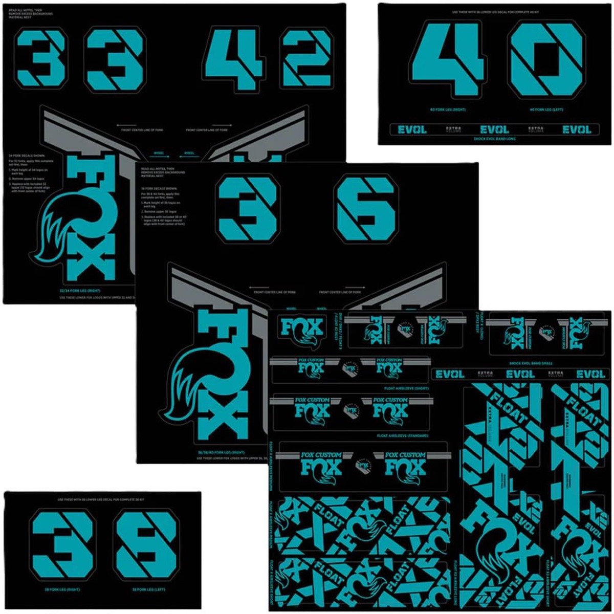 Fox Racing Shox Fork & Shock Decal Kit