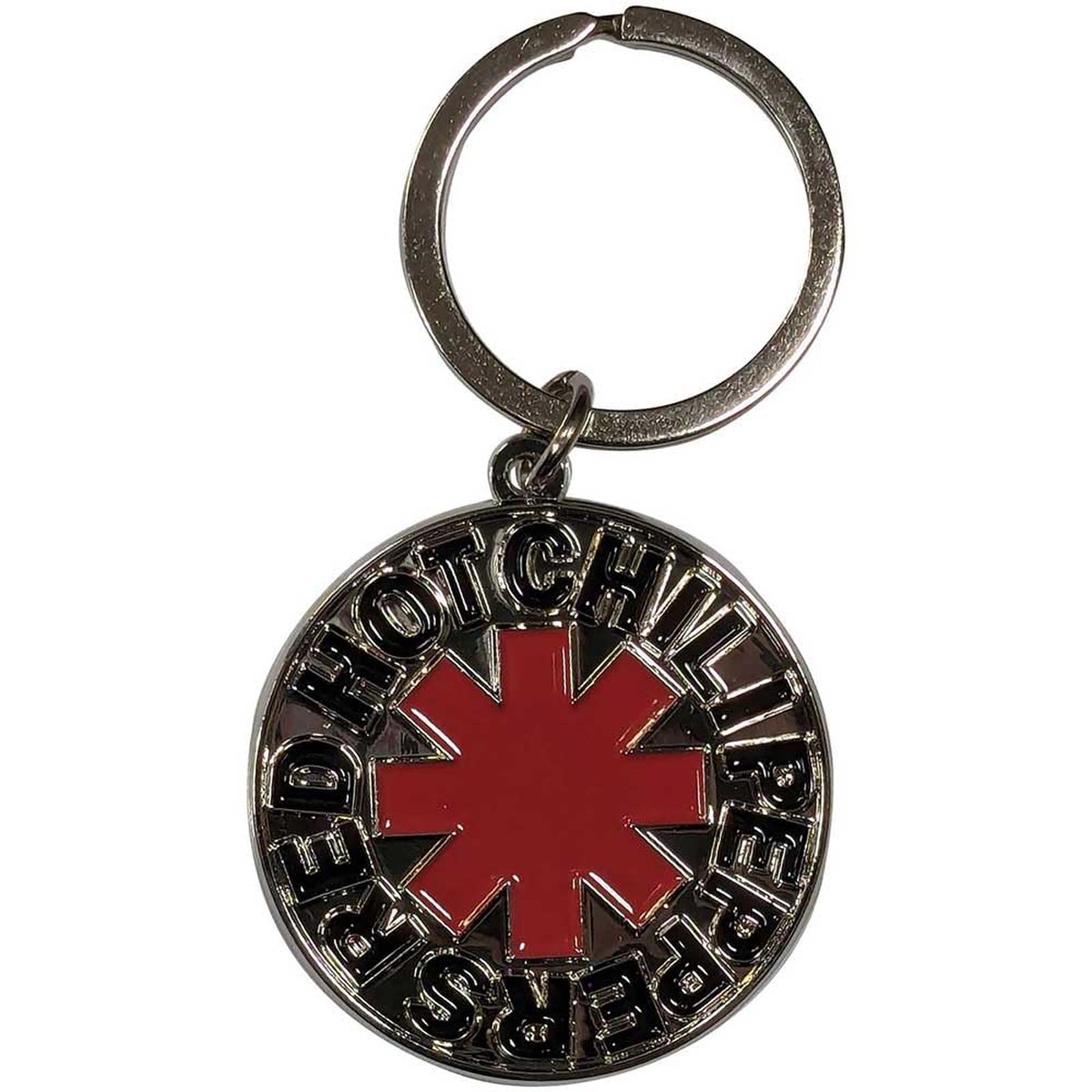 Rock Off officially licensed products Red Hot Chili Peppers Asterisk Band Logo Keyring Keyring One Size