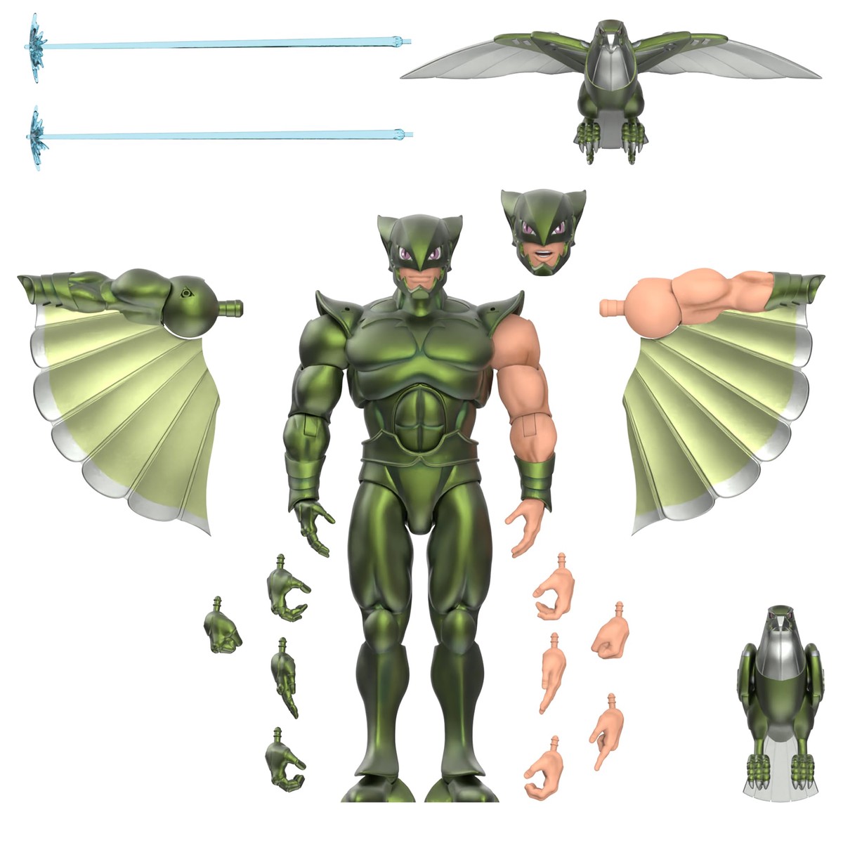 Super7 ULTIMATES! SilverHawks Flashback (Toon) – 7″ SilverHawks Action Figure with Accessories – Classic Cartoon Collectibles and Retro Toys