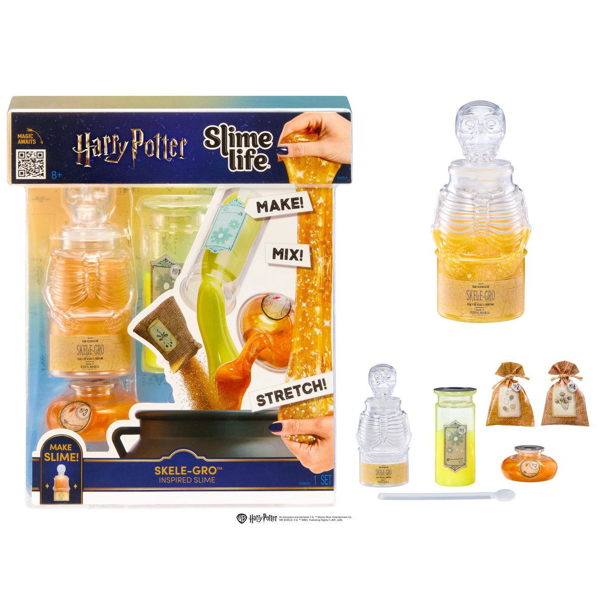 Slime Life Harry Potter Skele-Gro Inspired Slime – Kit DIY de Slime Inspirado en la pocin crecehuesos de Harry Potter con Accesorios temticos de pociones