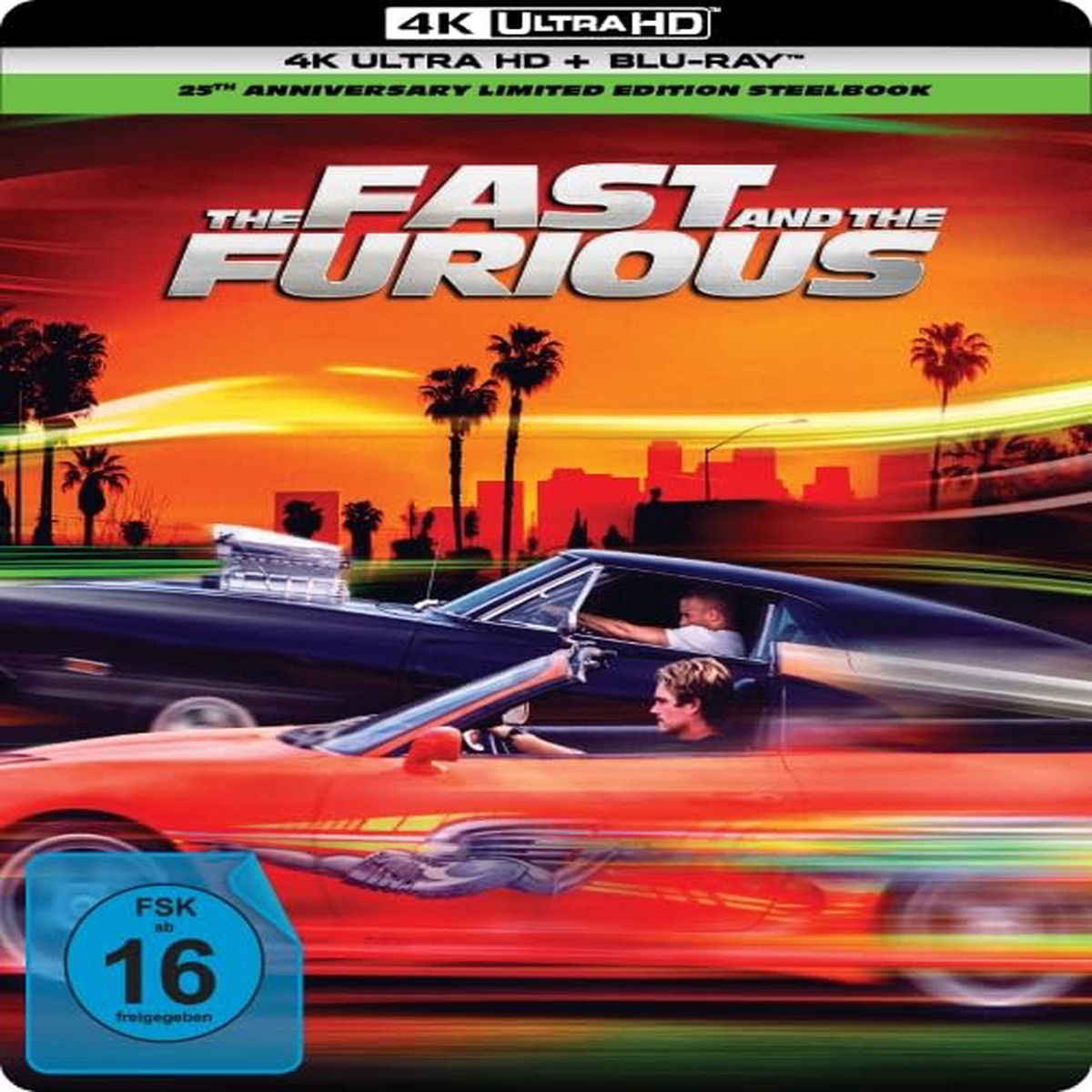 The Fast and the Furious – 25th Anniversary Edition (Steelbook, 4K-UHD+Blu-ray