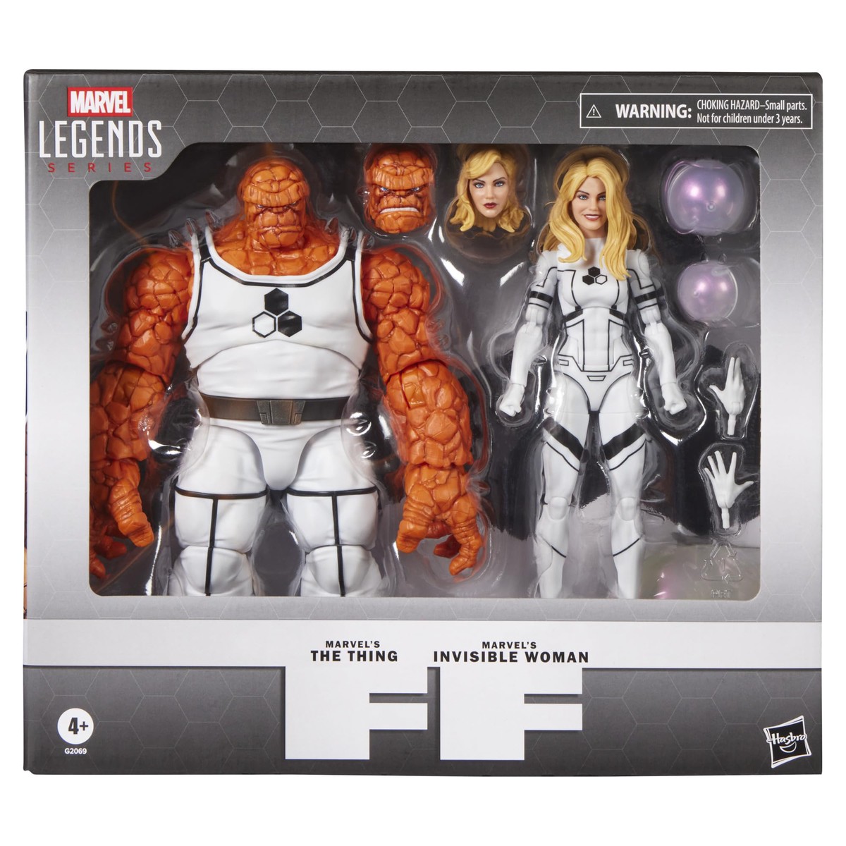 Marvel Legends Series Future FoundationThe Thing & Invisible Woman, 2 Fantastic Four Comics-Inspired 6-Inch Scale Action Figures