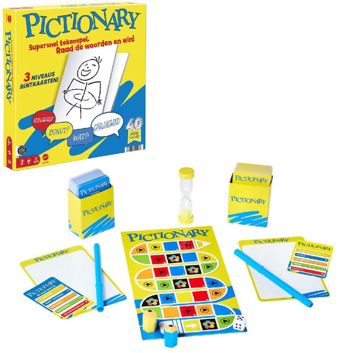Mattel bordspel Pictionary familiespel tekenspel 40 jaar editie