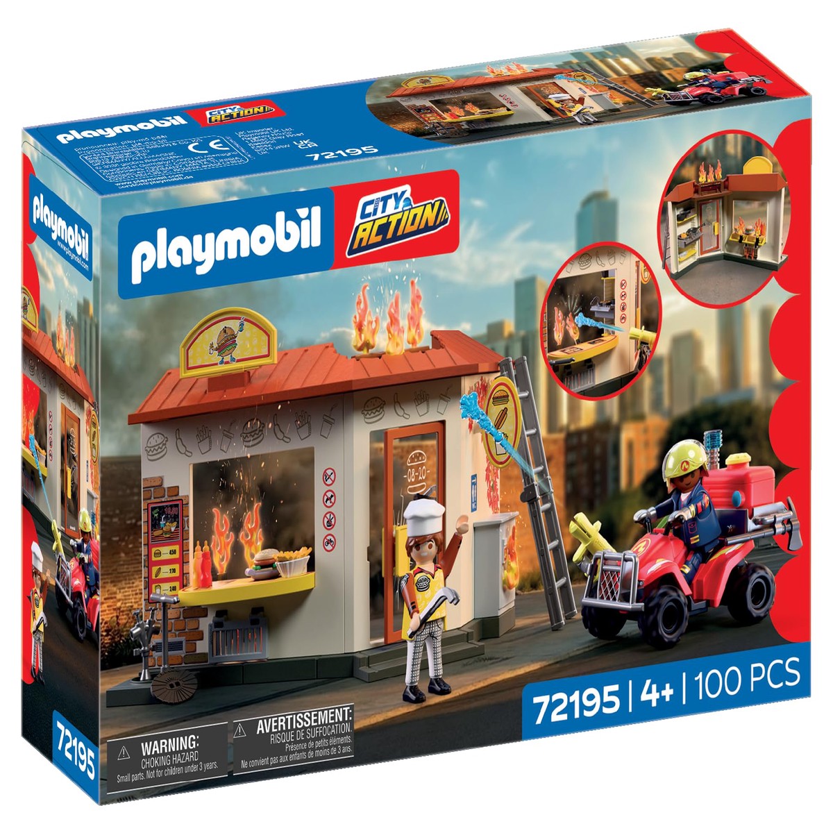 Playmobil – Fire Quad With Burger Shop (72195)