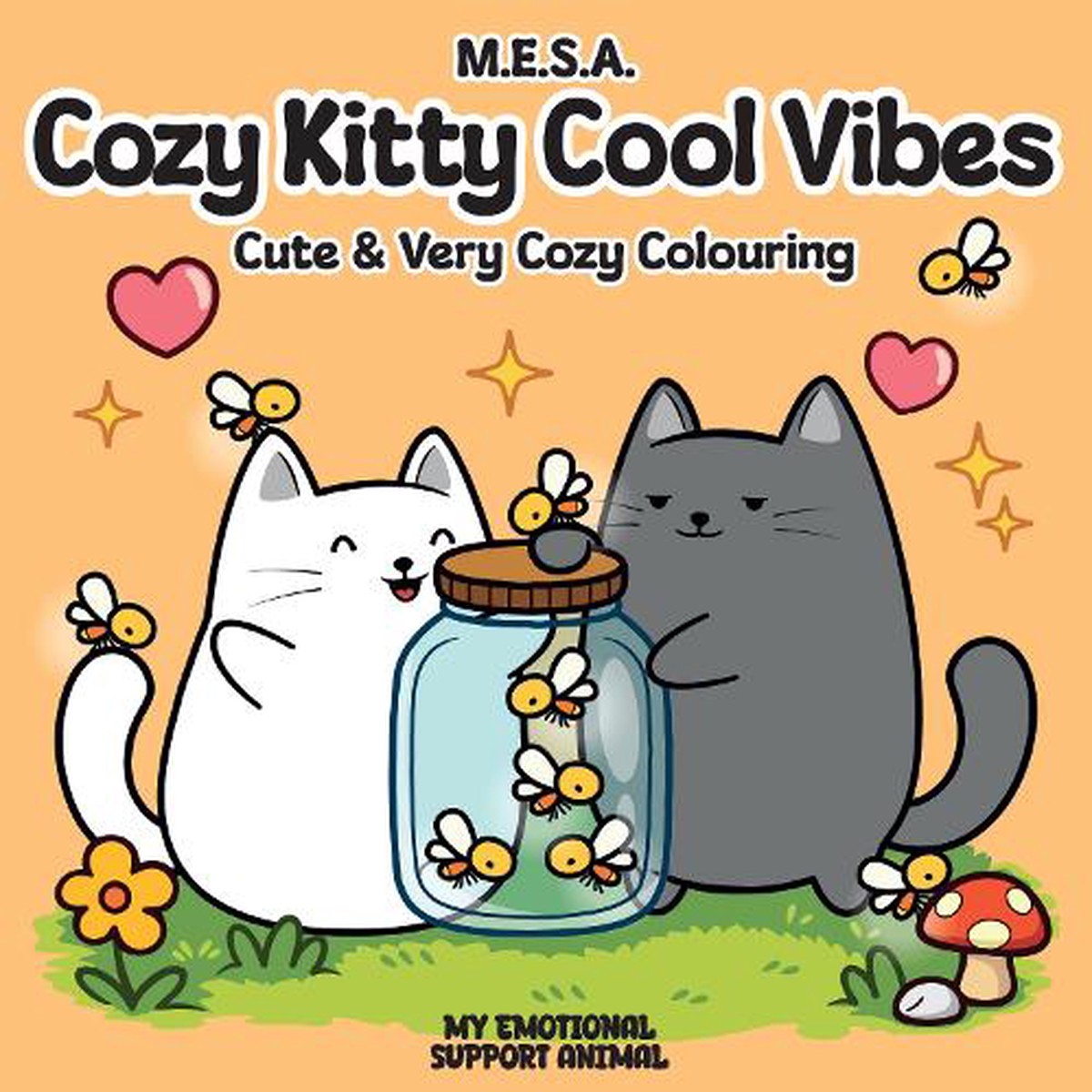 Cozy Kitty Cool Vibes: Cute & Very Cozy Colouring