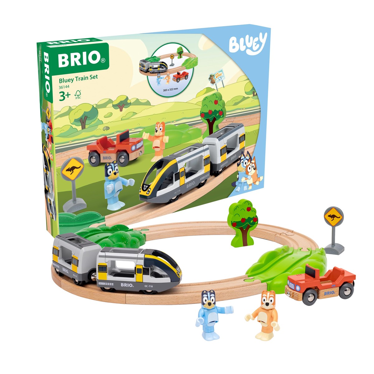 BRIO World – 36144 Bluey Train Set | Toy Train Set for Kids Aged 3 Years Up
