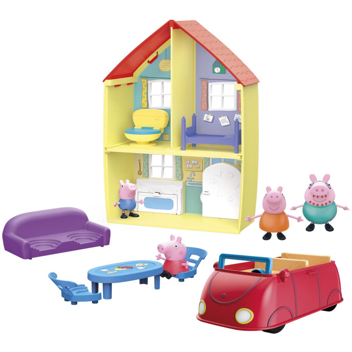 Peppa Pig Peppa’s Family Home Combo Toy, Includes Playset, Car with Sounds, 4 Figures, 6 Accessories, for Ages 3 and Up – Amazon Exclusive