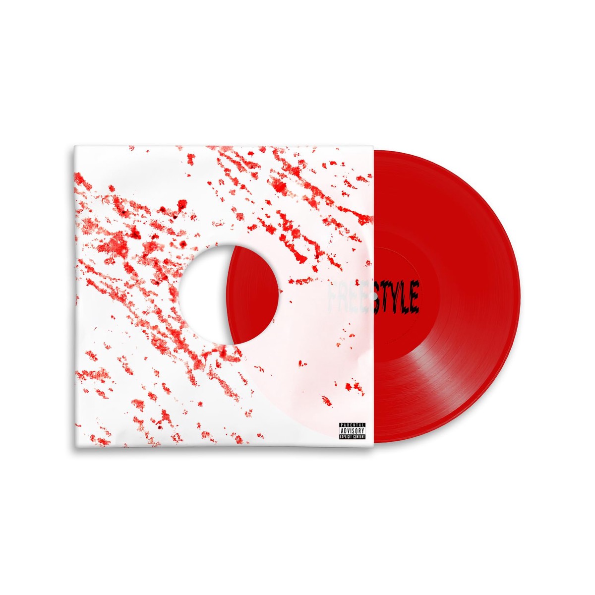 Vinile Glocky – Freestyle (Vinile Custom 1-1) (Red Vinyl) (Hand Painted Red Ink Cover