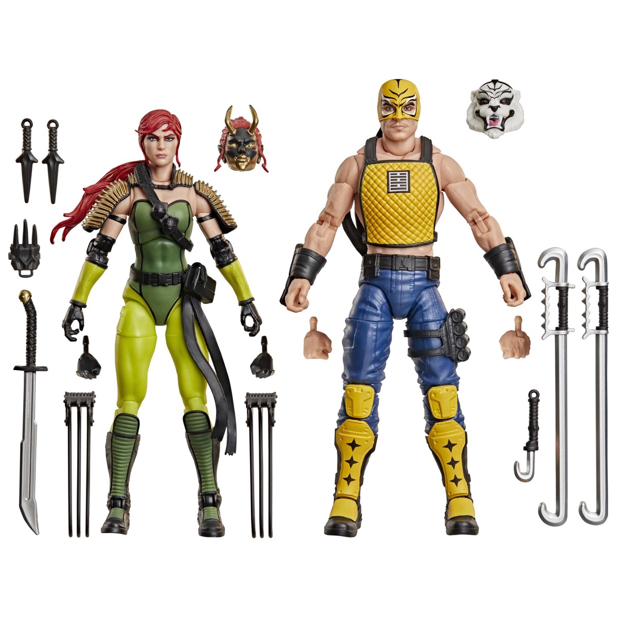 G.I. Joe Classified Series #212, Ninja Force Scarlett und T’Jbang, Action-Figurenset (15 cm) Set zum Sammeln mit 15 Accessoires