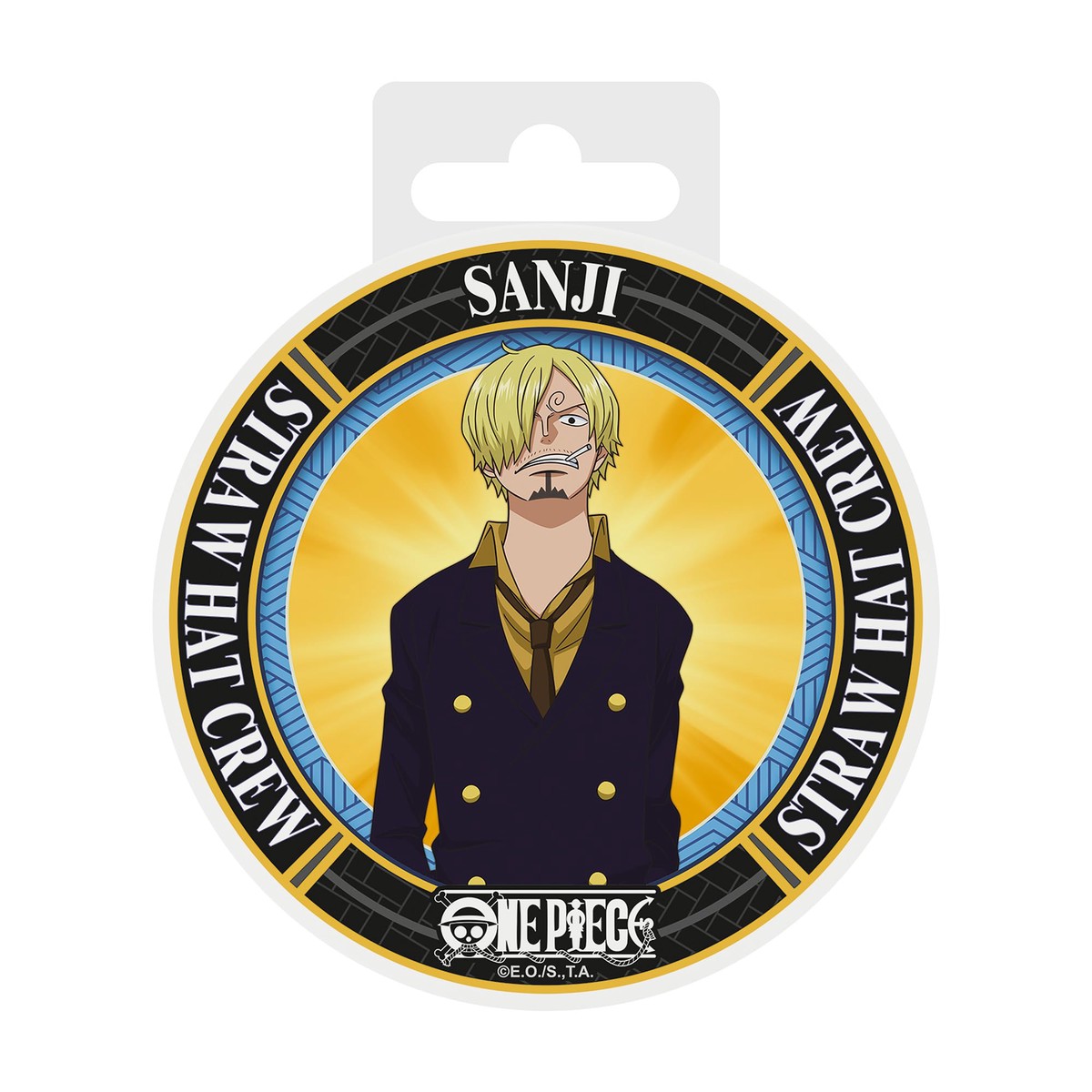 ABYSTYLE One Piece Sanji Ceramic Coaster Official Product Dimensions 10 x 10 cm Non-Slip Base