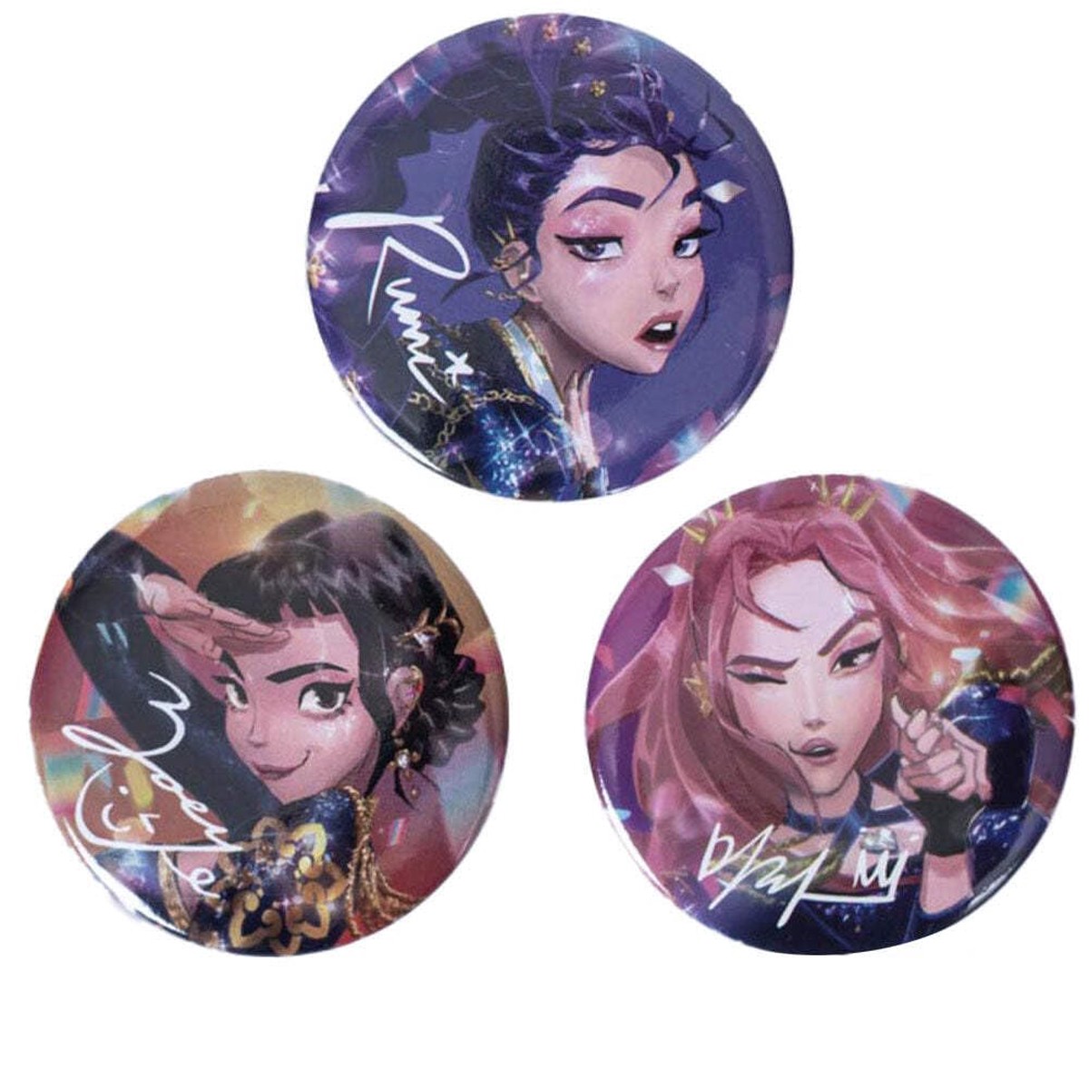 Kpop Demon Hunters Pin-Back Buttons 3-Pack