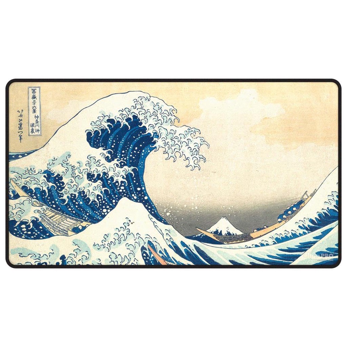 Ultra Pro: Fine Art : The Great Wave Off Kanagawa : Tapis de jeu cousu noir