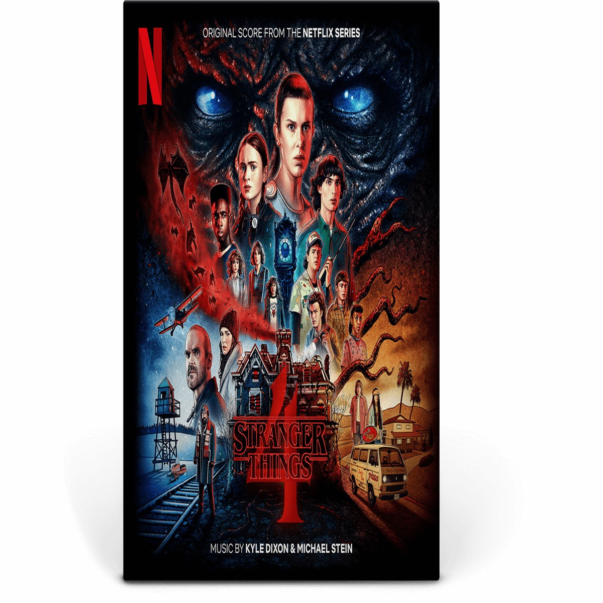 Kyle Dixon & Michael Stein : Stranger Things 4 – Volume 1 (Original Score From The Netflix Series) (Clear/Blue 2LP Vinyl)