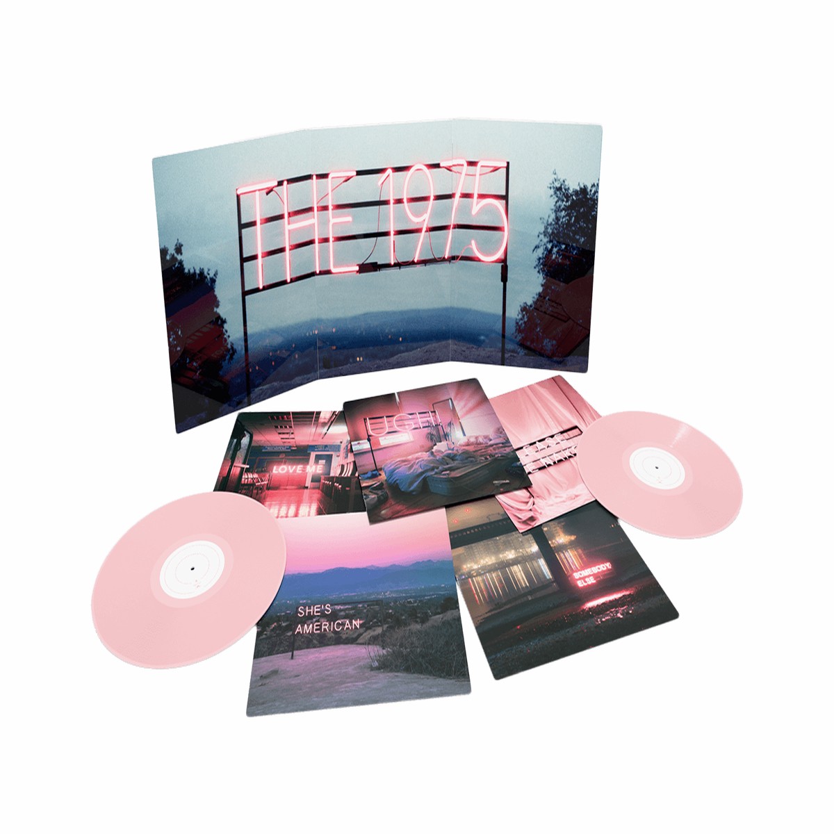 The 1975 : I like it when you sleep, for you are so beautiful yet so unaware of it (Pink Vinyl w 17 12×12 art cards)
