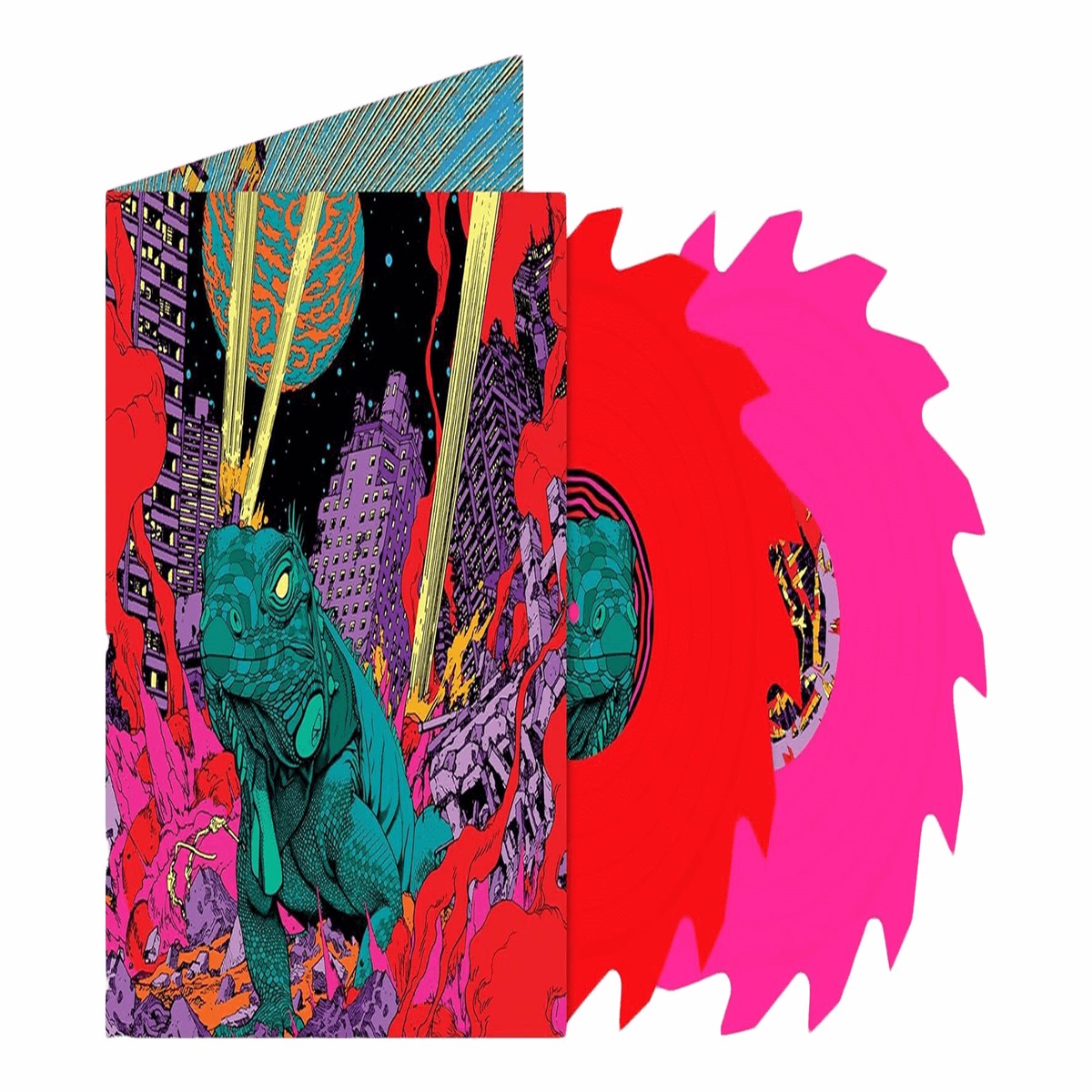King Gizzard And The Lizard Wizard : PetroDragonic Apocalypse Live (Red & Pink, Buzzsaw Shaped, Gatefold Vinyl)