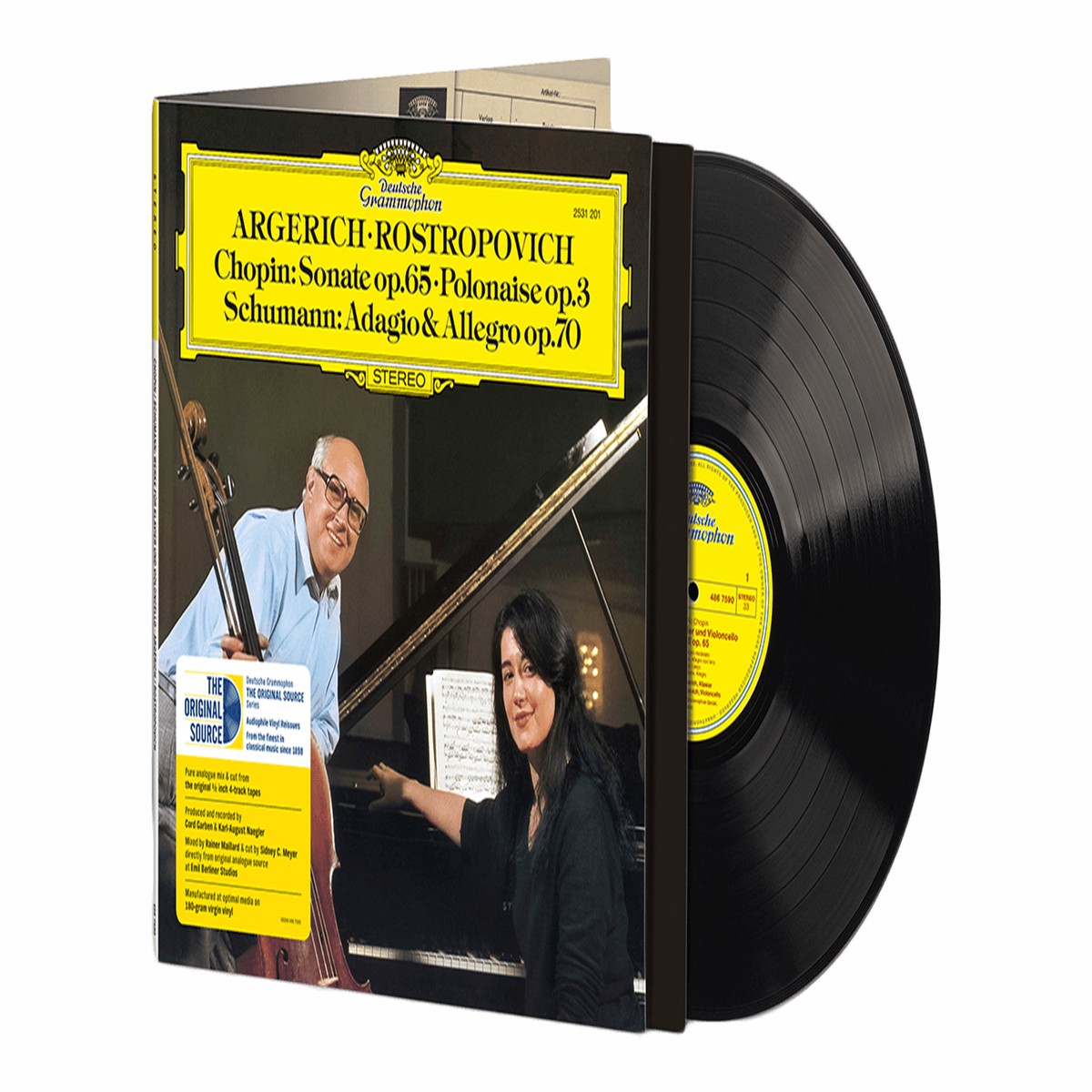 Martha Argerich, Mstislav Rostropovich : CHOPIN – Sonata op. 65, Polonaise op. 3 / SCHUMANN – Adagio & Allegro op. 70
