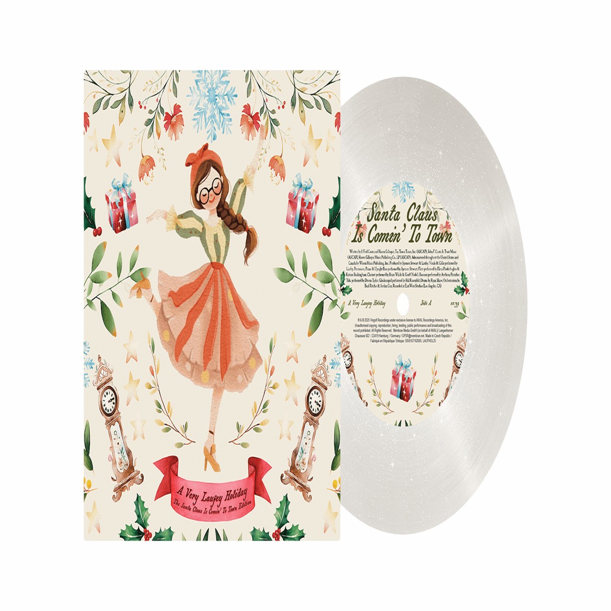 Laufey : A Very Laufey Holiday – The Santa Claus Is Comin To Town Edition (7″ Snow Globe Glitter Vinyl)