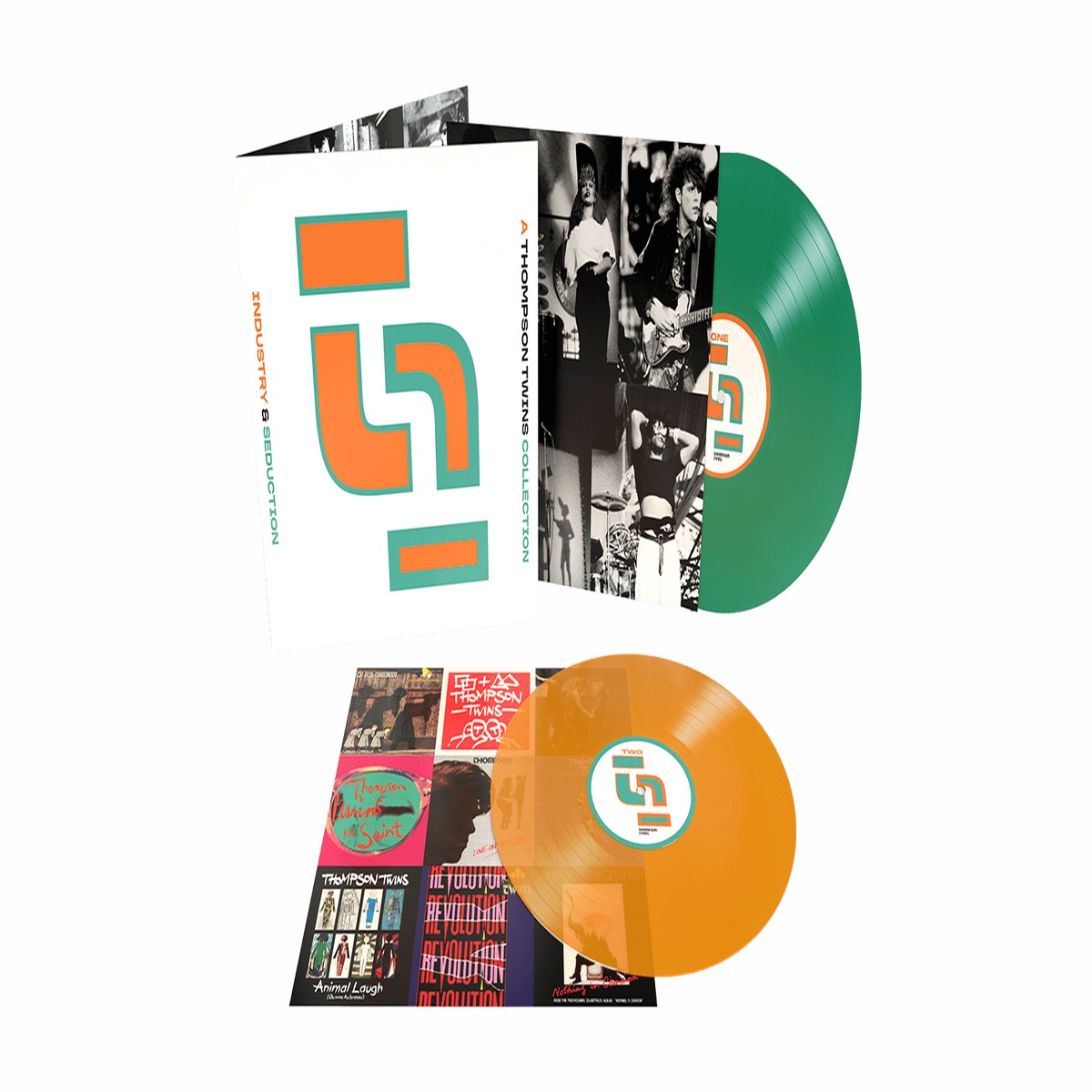 Thompson Twins : Industry & Seduction – A Thompson Twins Collection [Transparent Green & Transparent Orange Colour Vinyl]