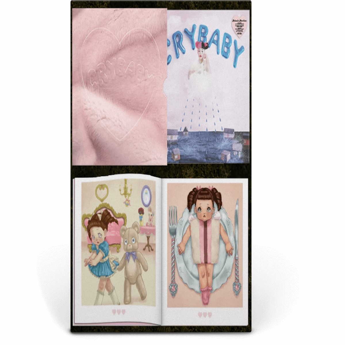 Melanie Martinez : Cry Baby (3LP Cry Baby Coke Bottle Clear & Cloudy Pink vinyl + Dollhouse EP Bubble Gum Clea)