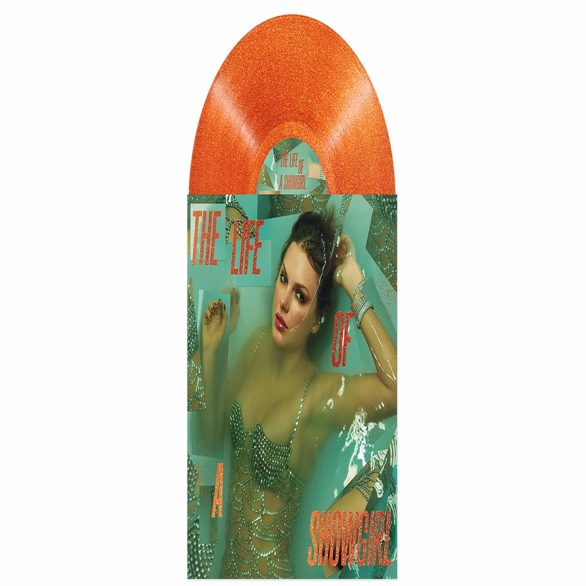 Taylor Swift : The Life of a Showgirl – Sweat And Vanilla Perfume Portofino Orange Glitter Vinyl