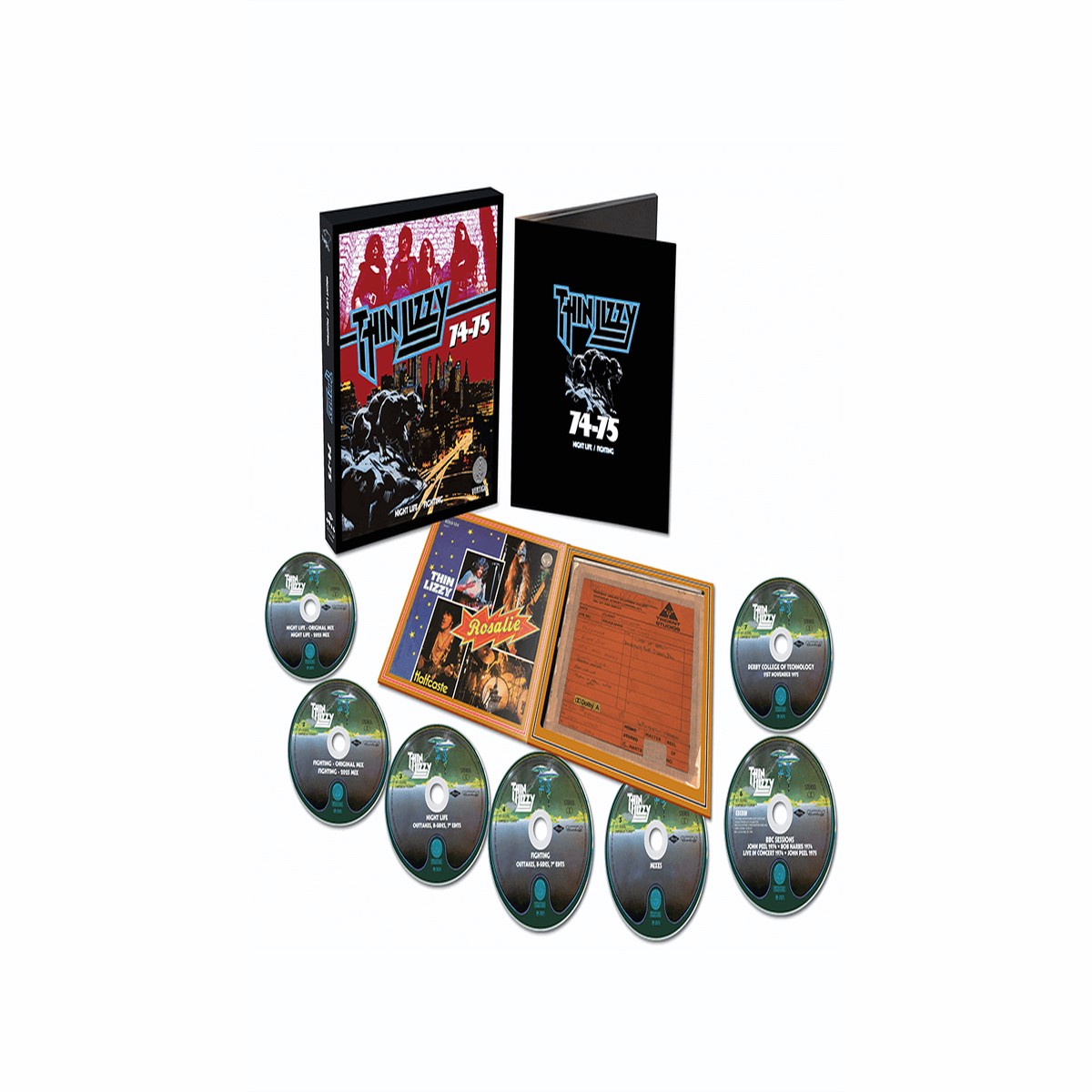 Thin Lizzy : 74-75 – Night Life / Fighting (7CD Boxset)